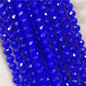 LapisBlue Crystal Glass Beads Faceted Round, approx 3mm dia [GB14993]