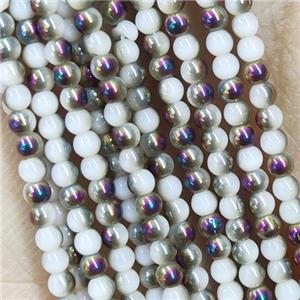 HalfPurple Crystal Glass Beads Round Electroplated, approx 2mm dia [GB15023]