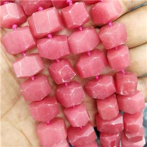Red Jade Nugget Beads Freeform Dye, approx 15-20mm [GB15069]