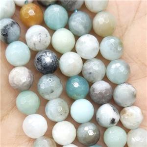 Chinese Amazonite Beads Faceted Round, approx 8mm dia [GB15133-8MM]