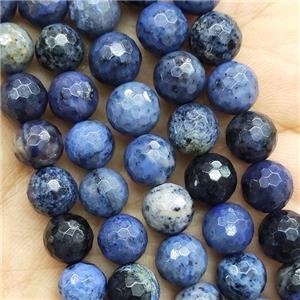 Natural Blue Dumortierite Beads Faceted Round, approx 10mm dia [GB15137-10MM]