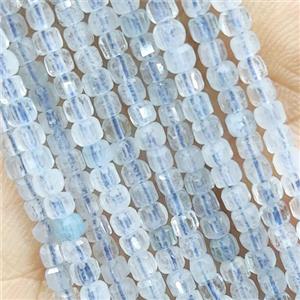 Blue Aquamarine Cube Beads, approx 2.5mm [GB15154]