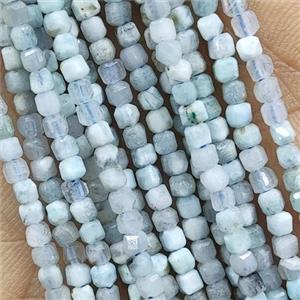 Blue Aquamarine Beads Faceted Cube, approx 2.5mm [GB15160]