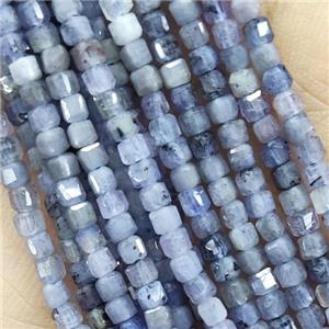 Natural Tanzanite Beads Faceted Cube, approx 2.3mm [GB15161]