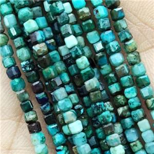 Natural Green Chrysocolla Beads Faceted Cube, approx 2.3mm [GB15165]