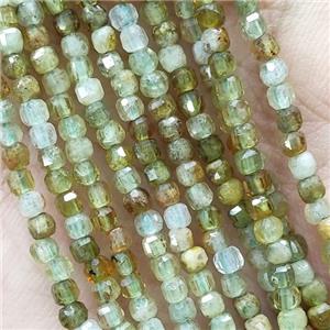 Green Garnet Cube Beads, approx 2.3mm [GB15169]