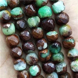 Australian Chrysoprase Beads Faceted Cube C-Grade, approx 9-10mm [GB15192]