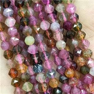 Multicolor Tourmaline Beads Faceted Round, approx 4mm [GB15216-4MM]