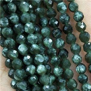 Green Charoite Beads Faceted Round AA-Grade, approx 3mm [GB15221-3MM]