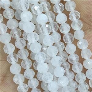 White Moonstone Beads Faceted Round, approx 4mm [GB15227-4MM]
