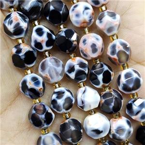 Natural Agate Beads Orange Dye Cut Round, approx 9-10mm [GB15234-10MM]