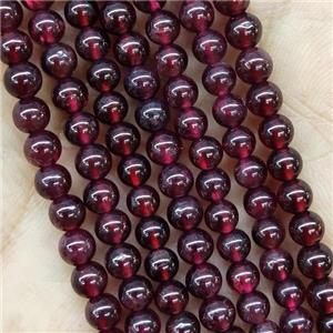 Red Garnet Beads Smooth Round, approx 4mm dia [GB15255-4MM]