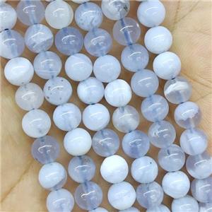 Blue Lace Agate Beads Smooth Round, approx 6mm dia [GB15256-6MM]