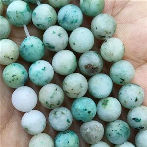 Green Hemimorphite Beads Matte Round, approx 8mm dia [GB15266-8MM]