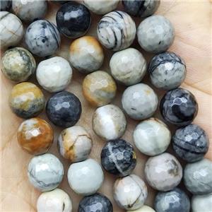 Picasso Jasper Beads Faceted Round Creek, approx 10mm dia [GB15267-10MM]