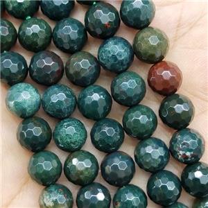 BloodStone Beads Faceted Round, approx 8mm dia [GB15279-8MM]