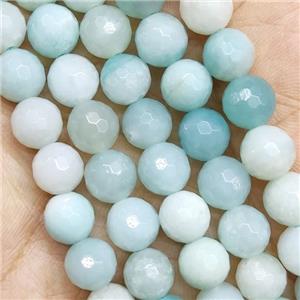 Blue Amazonite Beads Faceted Round, approx 8mm dia [GB15280-8MM]