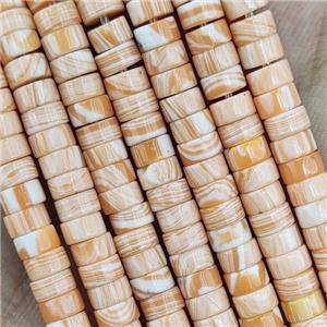 Synthetic Wood Lace Jasper Heishi Beads, approx 4mm [GB15288]