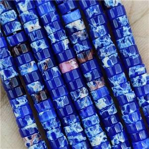 Blue Dye Imperial Jasper Heishi Beads, approx 4mm [GB15302]