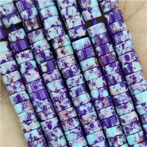 Purple Dye Imperial Jasper Heishi Beads, approx 4mm [GB15303]