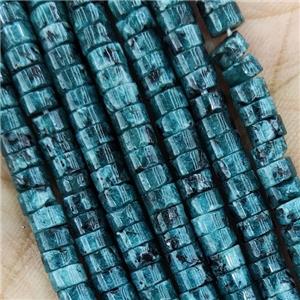 DarkGreen Marble Heishi Beads Dye, approx 4mm [GB15306]