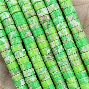 Imperial Jasper Heishi Beads Olive Dye, approx 4mm [GB15310]