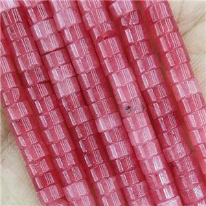Red Dye Jade Heishi Beads, approx 4mm [GB15318]