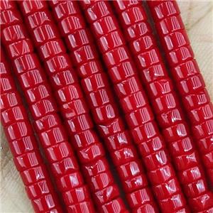Red Dye Jade Heishi Beads, approx 4mm [GB15322]