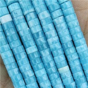 Blue Dye Jade Heishi Beads, approx 4mm [GB15324]