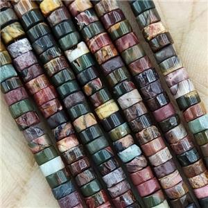 Multicolor Picasso Jasper Heishi Beads, approx 4mm [GB15329]