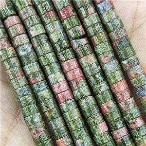 Unakite Heishi Beads, approx 4mm [GB15331]