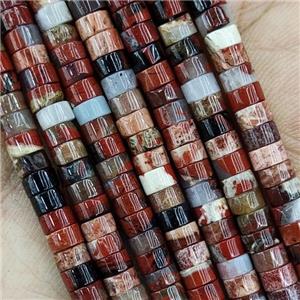 Red Poppy Jasper Heishi Beads, approx 4mm [GB15344]