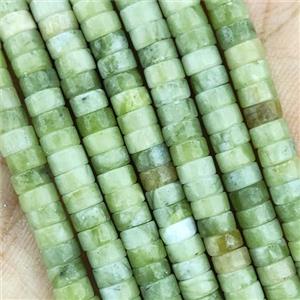 Green Jade Heishi Beads, approx 4mm [GB15349]