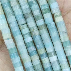 Blue Amazonite Heishi Beads, approx 4mm [GB15372]