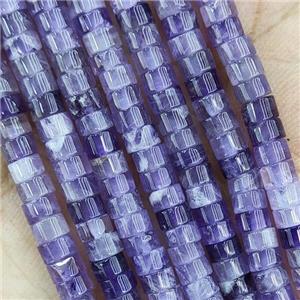 Purple Amethyst Heishi Beads, approx 4mm [GB15373]