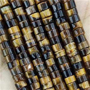 Tiger Eye Stone Heishi Beads, approx 4mm [GB15374]