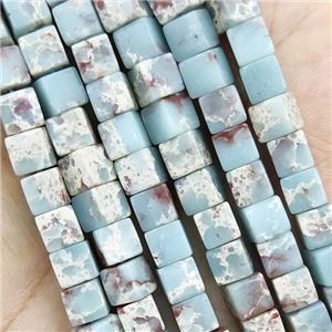 Snakeskin Jasper Cube Beads, approx 6x6mm [GB15387]