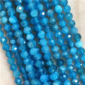 Blue Apatite Beads Faceted Round AA-Grade, approx 4mm dia [GB15388-4MM]