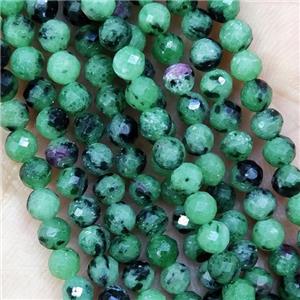 Natural Ruby Zoisite Beads Faceted Round, approx 3mm dia [GB15392-3MM]
