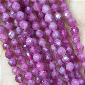 Pink Tourmaline Beads Faceted Round A-Grade, approx 2mm dia [GB15400-2MM]