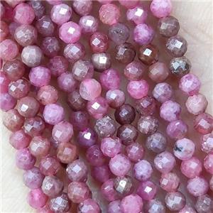 Brazilian Rhodonite Beads Red Faceted Round, approx 3mm dia [GB15409-3MM]
