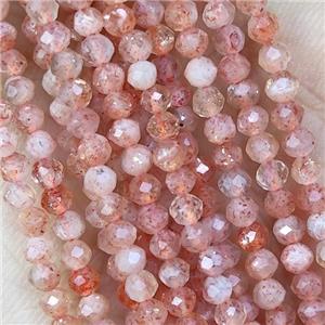 Gold Sunstone Beads Peach Faceted Round, approx 2mm dia [GB15412-2MM]