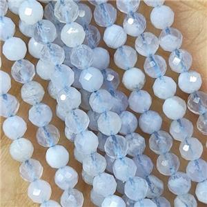 Natural Blue Lace Agate Beads Faceted Round, approx 4mm dia [GB15415-4MM]