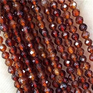 Orange Garnet Beads Faceted Round, approx 2mm dia [GB15422-2MM]