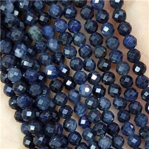 Sapphire Beads Darkblue Faceted Round, approx 2mm dia [GB15438-2MM]