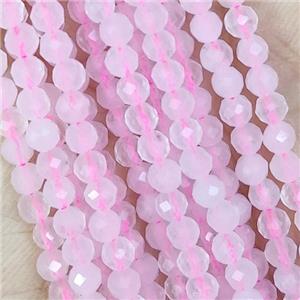 Pink Rose Quartz Beads Faceted Round, approx 2mm dia [GB15446-2MM]