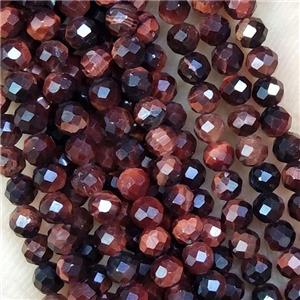 Red Tiger Eye Stone Beads Faceted Round, approx 2mm dia [GB15448-2MM]