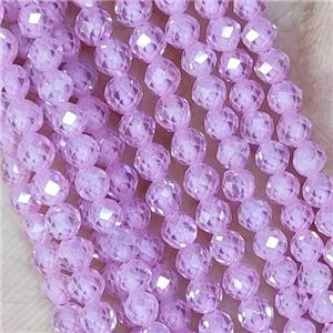 Pink Cubic Zircon Beads Faceted Round, approx 2mm dia [GB15456-2MM]