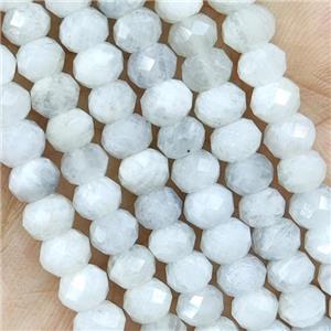 White Moonstone Beads Faceted Rondelle, approx 4x6mm [GB15472]