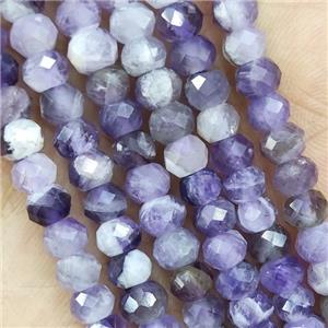 Purple Amethyst Beads Faceted Rondelle, approx 4x6mm [GB15473]